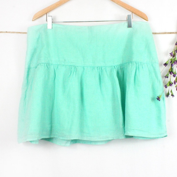 [VINEYARD VINES] ]Linen Seafoam Mini Skirt - Picture 4 of 4